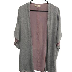 Dee & Ray Lightweight Open-Front Cardigan Kimono Style Size XS Flowy Layer